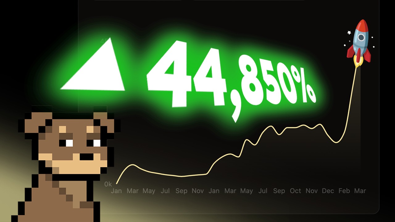 3D block of binary code with a brown Doginal Dogs pixel NFT on the face
