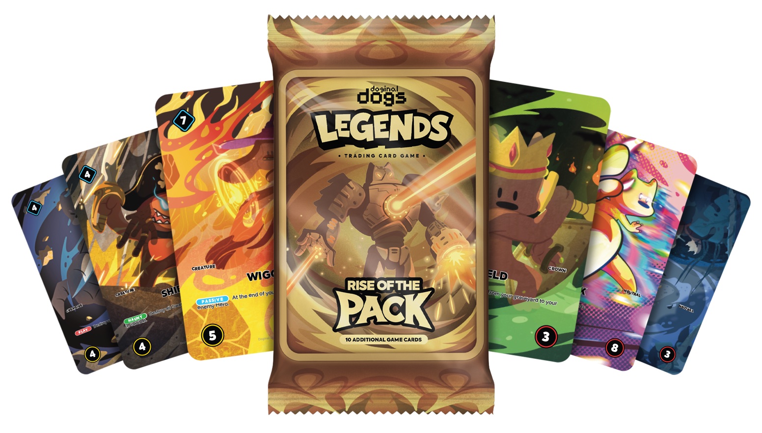 Doginal Dogs Legends Rise of the Pack booster art used as a street poster